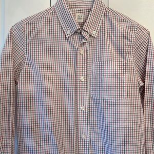 Gap kids button down cotton long sleeve shirt